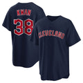 Odoa C.Guardians #38 Steven Kwan Player Navy Game Home Stitched Jerseys