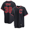 Odoa C.Guardians #38 Steven Kwan Player Navy Home Game Stitched Jerseys