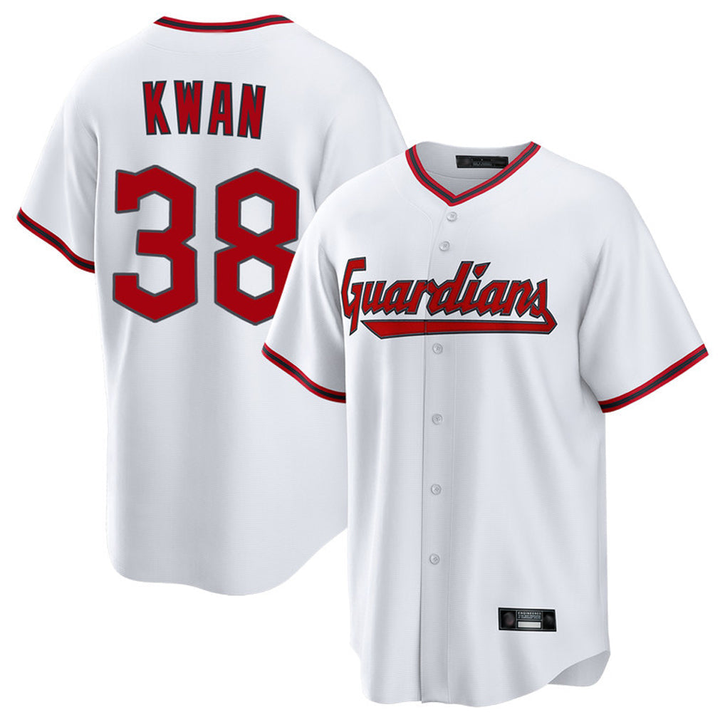 Odoa C.Guardians #38 Steven Kwan Player White Game Home Stitched Jerseys