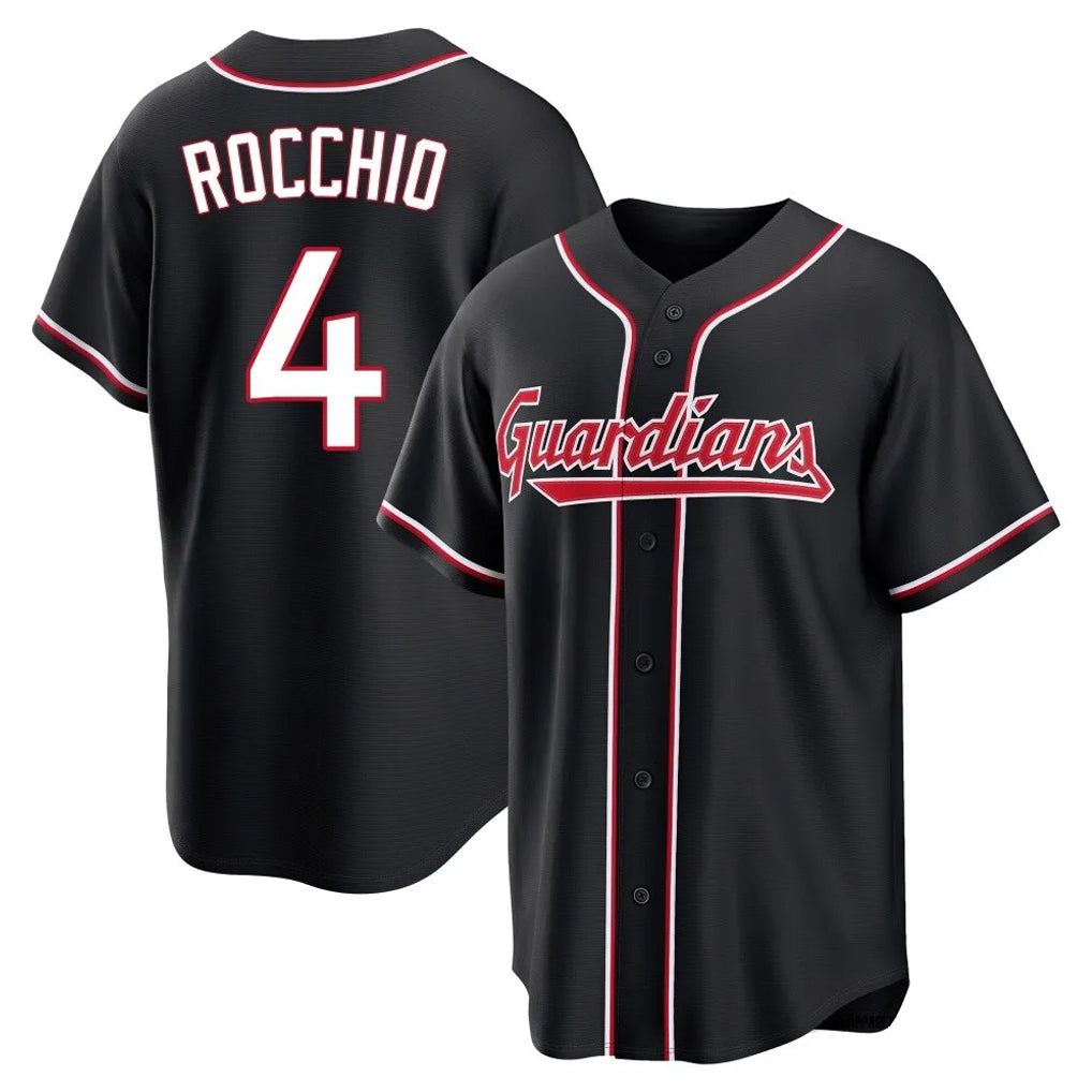Odoa C.Guardians #4 Brayan Rocchio Player Black Fashion Out Home Game Stitched Jerseys