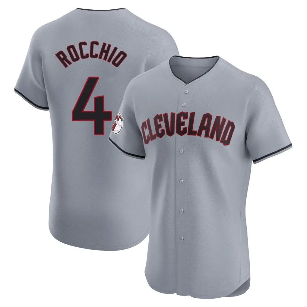 Odoa C.Guardians #4 Brayan Rocchio Player Gray Road Limited Elite Home Stitched Jerseys