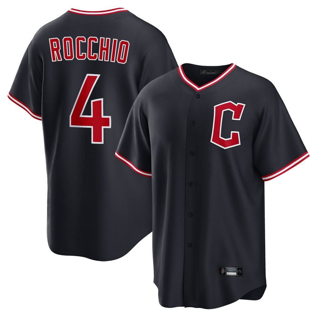 Odoa C.Guardians #4 Brayan Rocchio Player Navy Home Game Stitched Jerseys