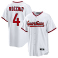 Odoa C.Guardians #4 Brayan Rocchio Player White Game Home Stitched Jerseys