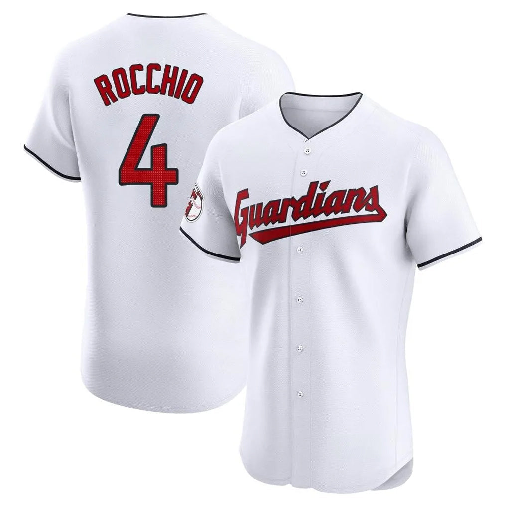 Odoa C.Guardians #4 Brayan Rocchio Player White Limited Elite Home Stitched Jerseys