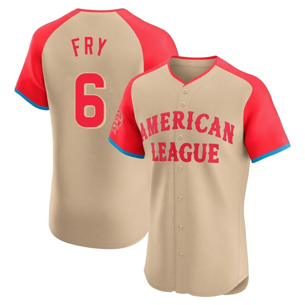 Odoa C.Guardians #6 David Fry Player Cream American League All-Star Limited Elite Home Stitched Jerseys