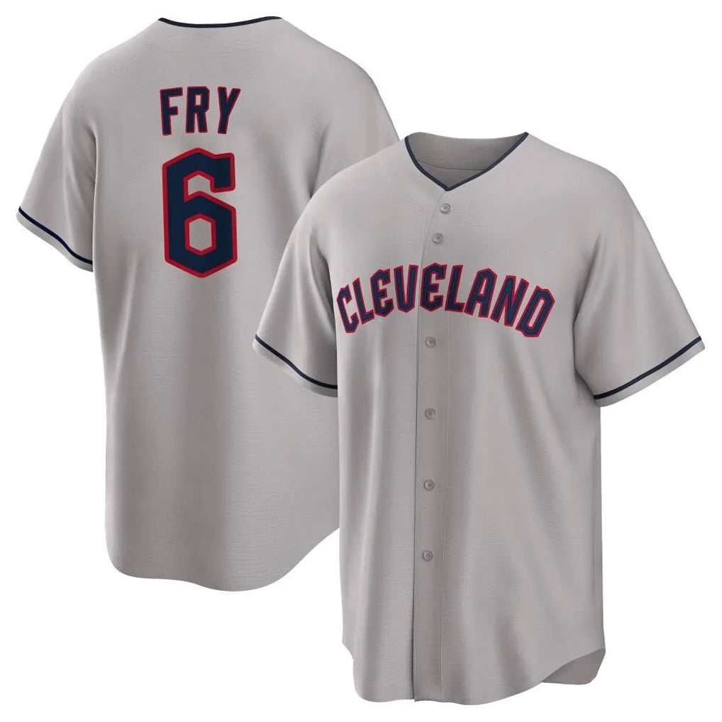 Odoa C.Guardians #6 David Fry Player Gray Game Home Stitched Jerseys