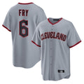 Odoa C.Guardians #6 David Fry Player Gray Home Game Stitched Jerseys