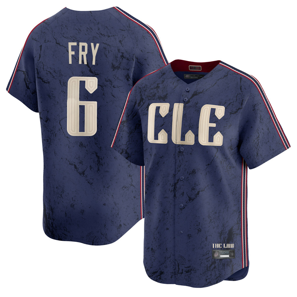 Odoa C.Guardians #6 David Fry Player Navy City Connect Limited Home Stitched Jerseys