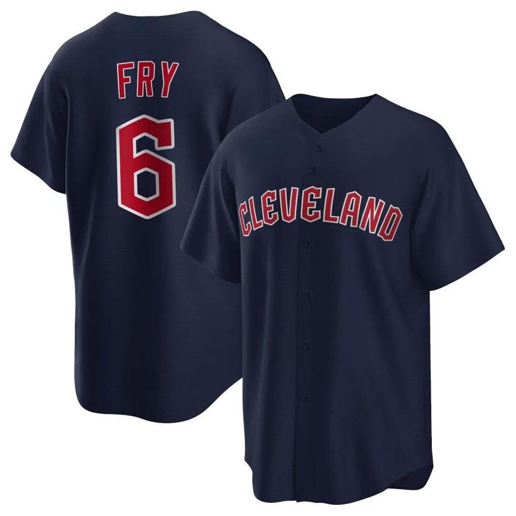 Odoa C.Guardians #6 David Fry Player Navy Game Home Stitched Jerseys