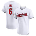 Odoa C.Guardians #6 David Fry Player White Limited Elite Home Stitched Jerseys