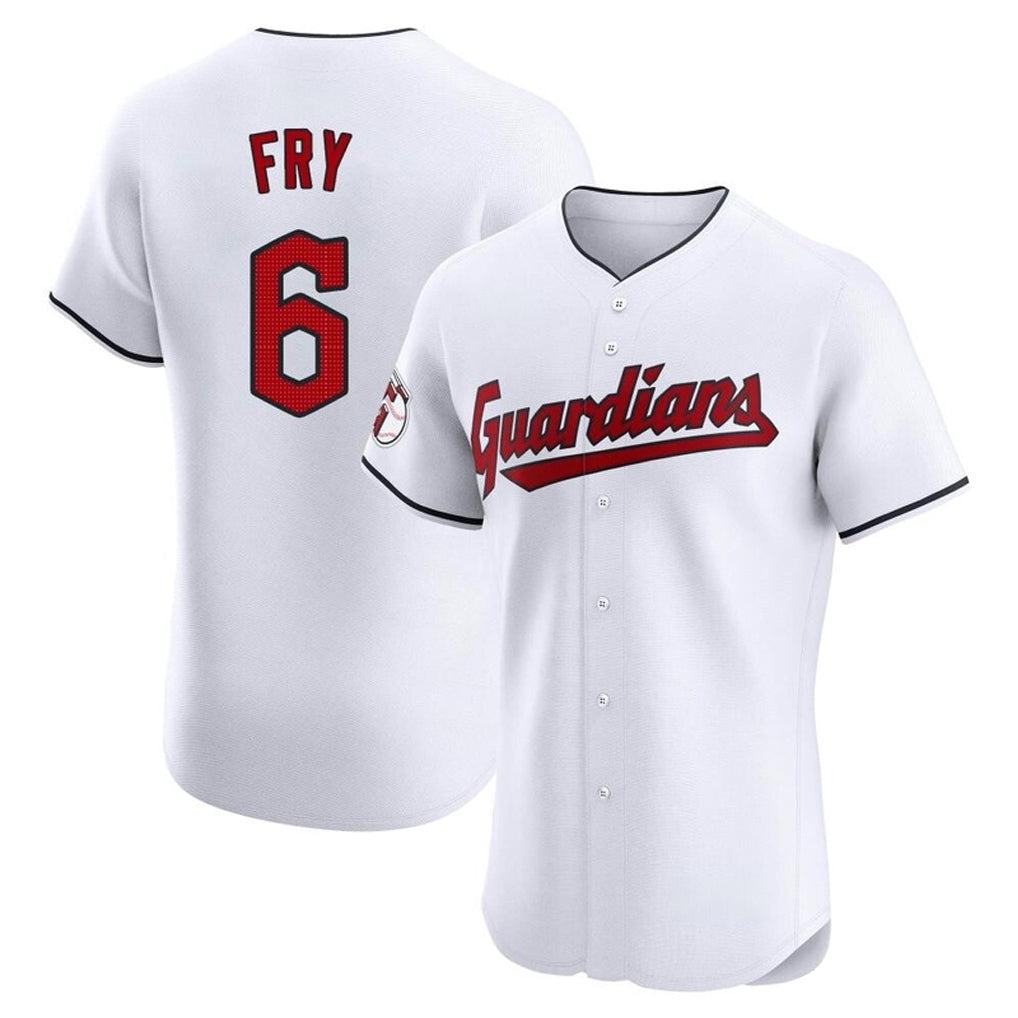 Odoa C.Guardians #6 David Fry Player White Limited Elite Home Stitched Jerseys