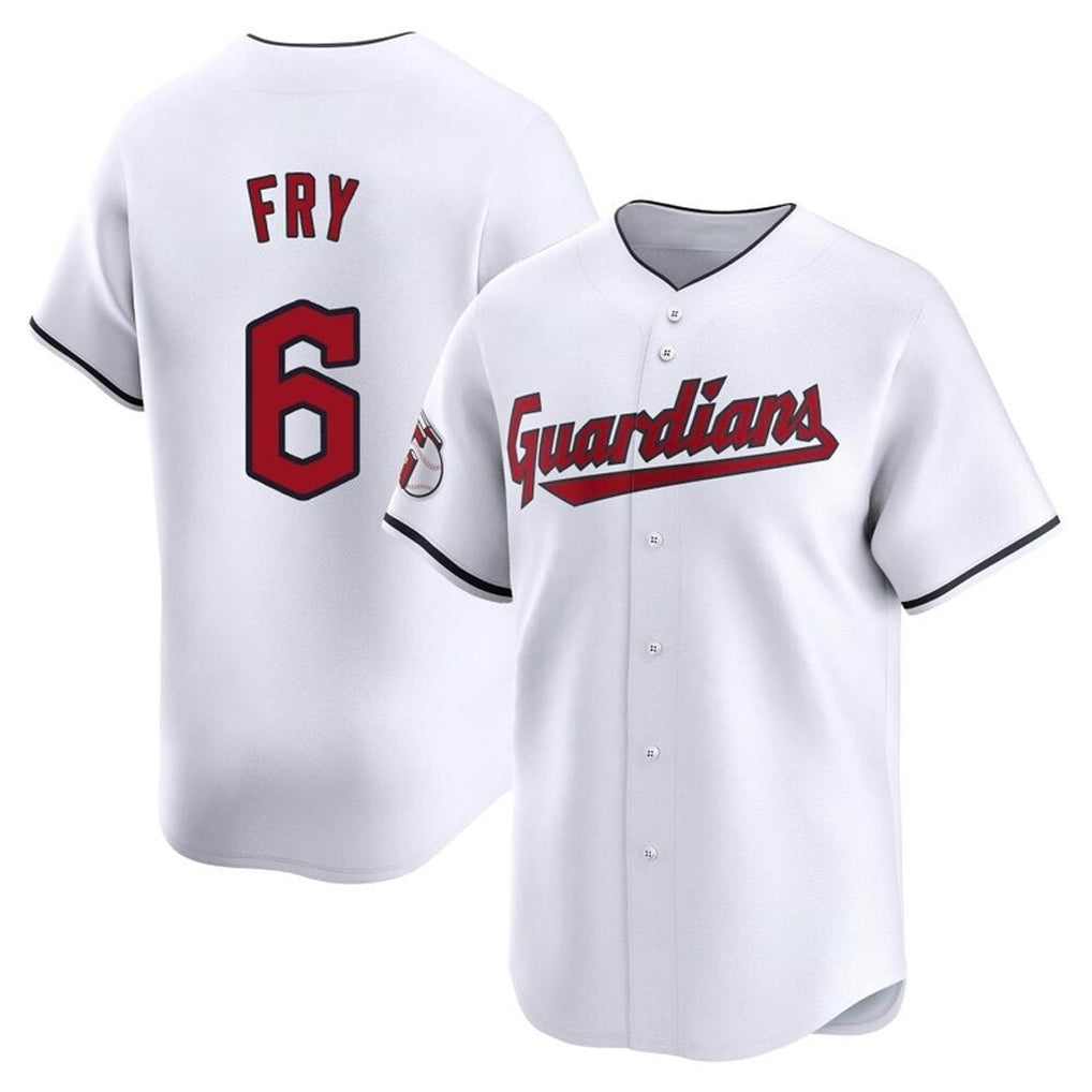 Odoa C.Guardians #6 David Fry Player White Limited Home Stitched Jerseys