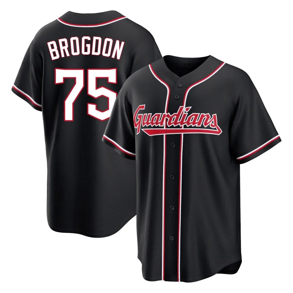 Odoa C.Guardians #75 Connor Brogdon Player Black Fashion Out Home Game Stitched Jerseys