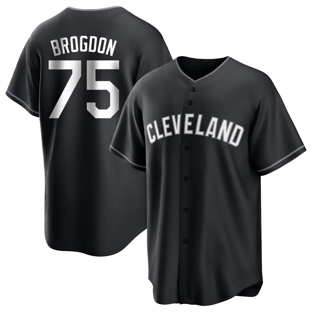 Odoa C.Guardians #75 Connor Brogdon Player Black Home Game Stitched Jerseys