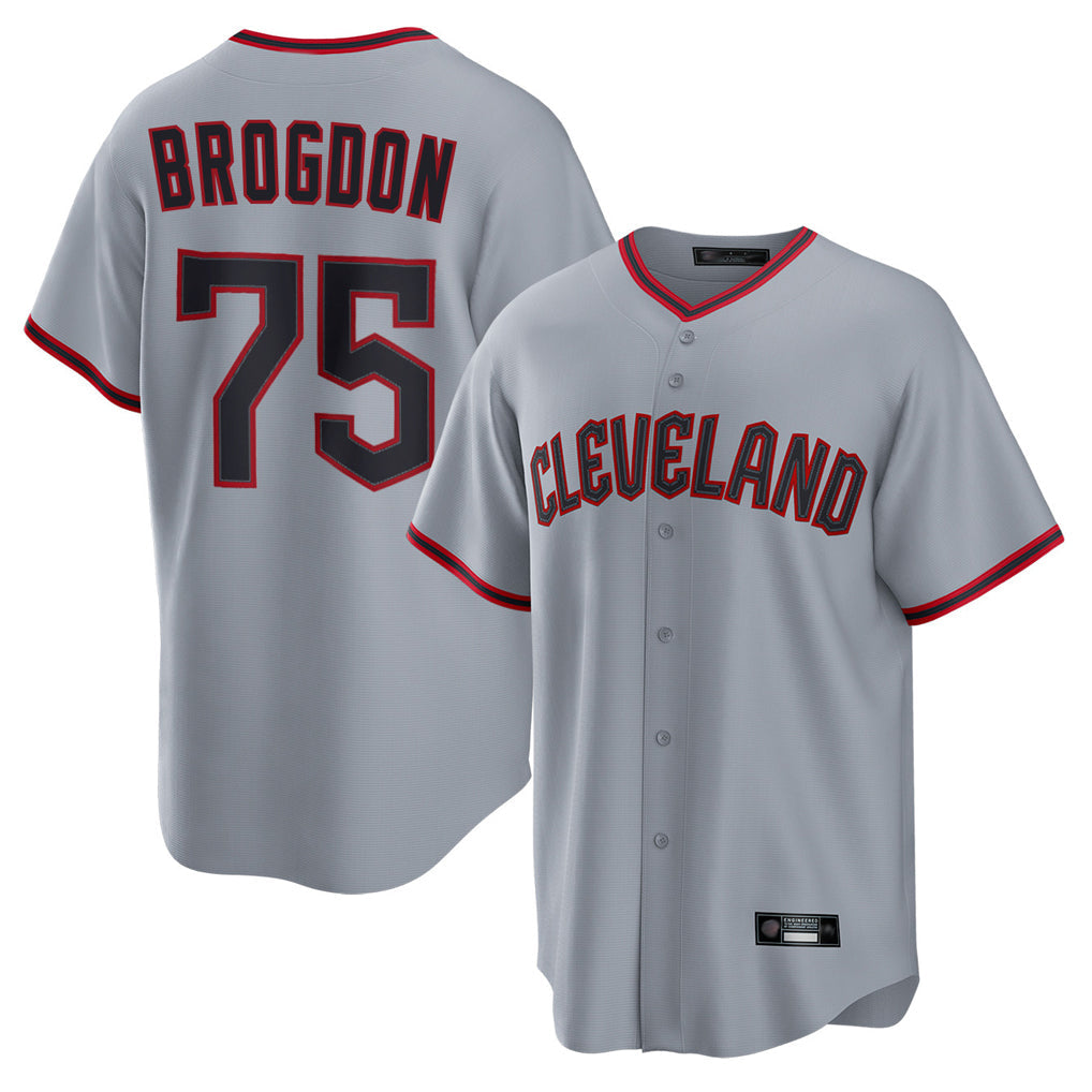 Odoa C.Guardians #75 Connor Brogdon Player Gray Home Game Stitched Jerseys