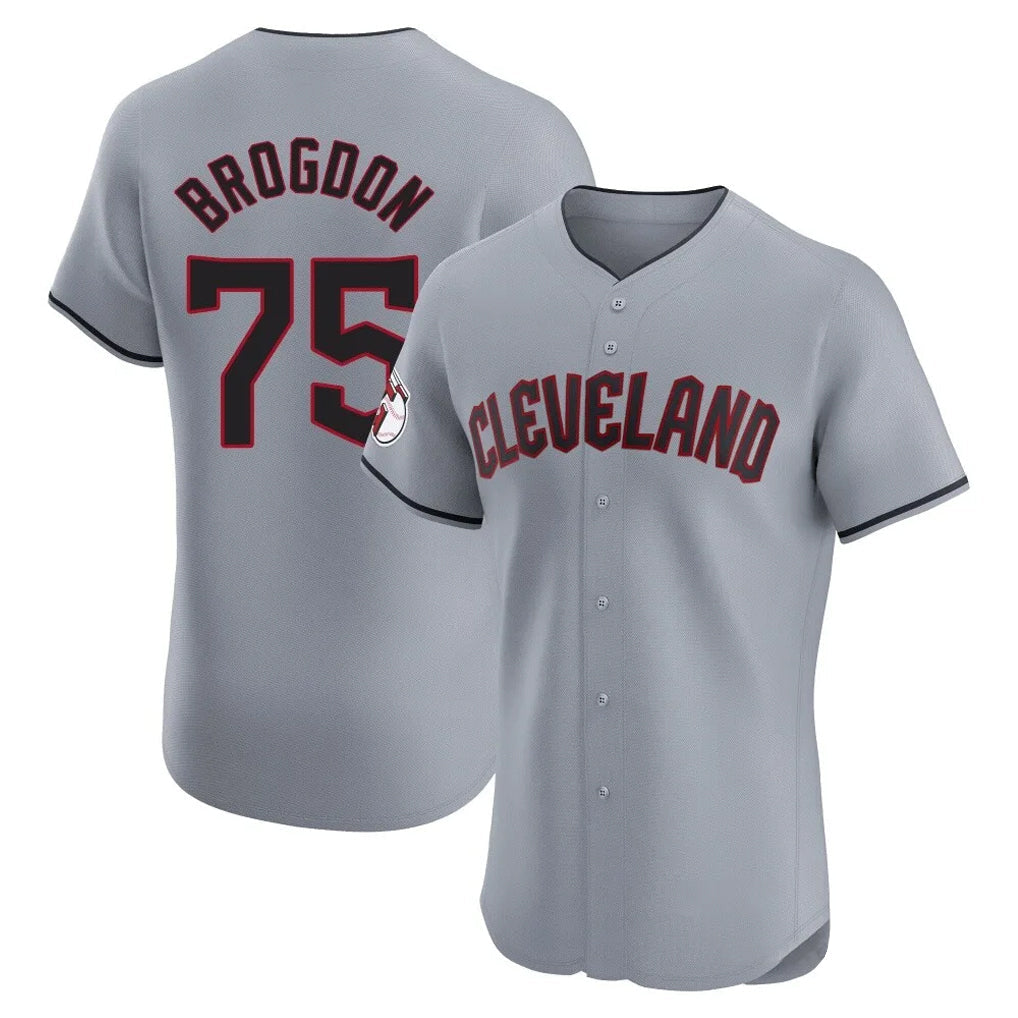 Odoa C.Guardians #75 Connor Brogdon Player Gray Road Limited Elite Home Stitched Jerseys