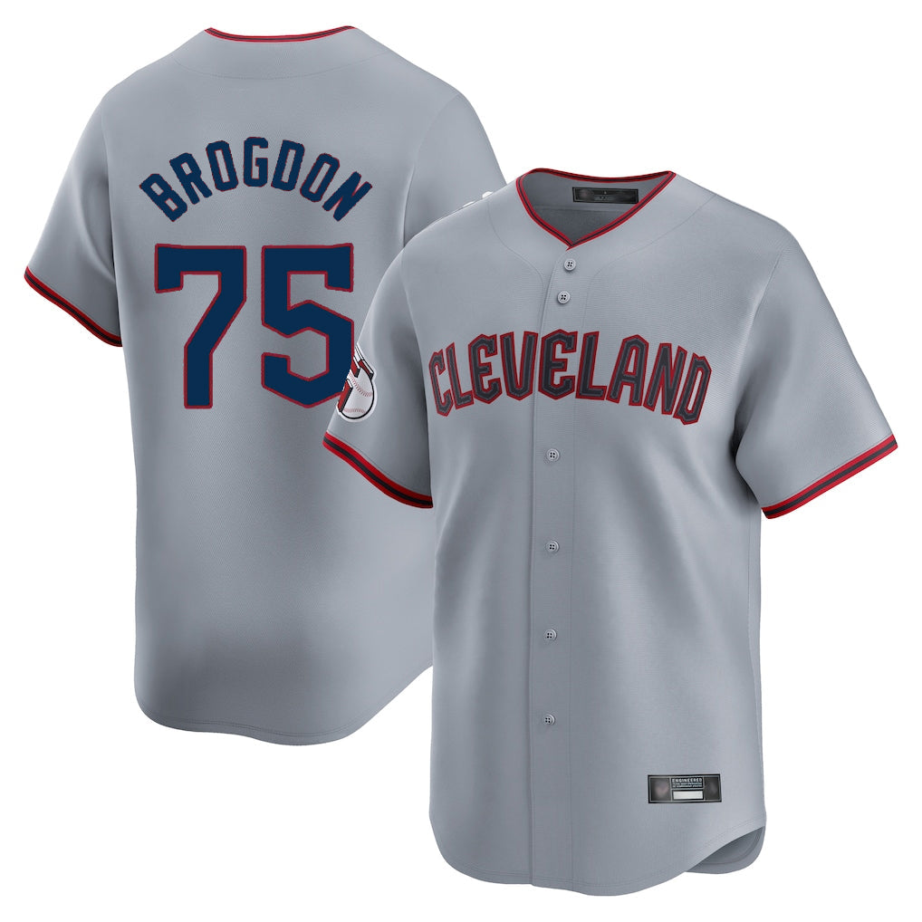 Odoa C.Guardians #75 Connor Brogdon Player Gray Road Limited Home Game Stitched Jerseys
