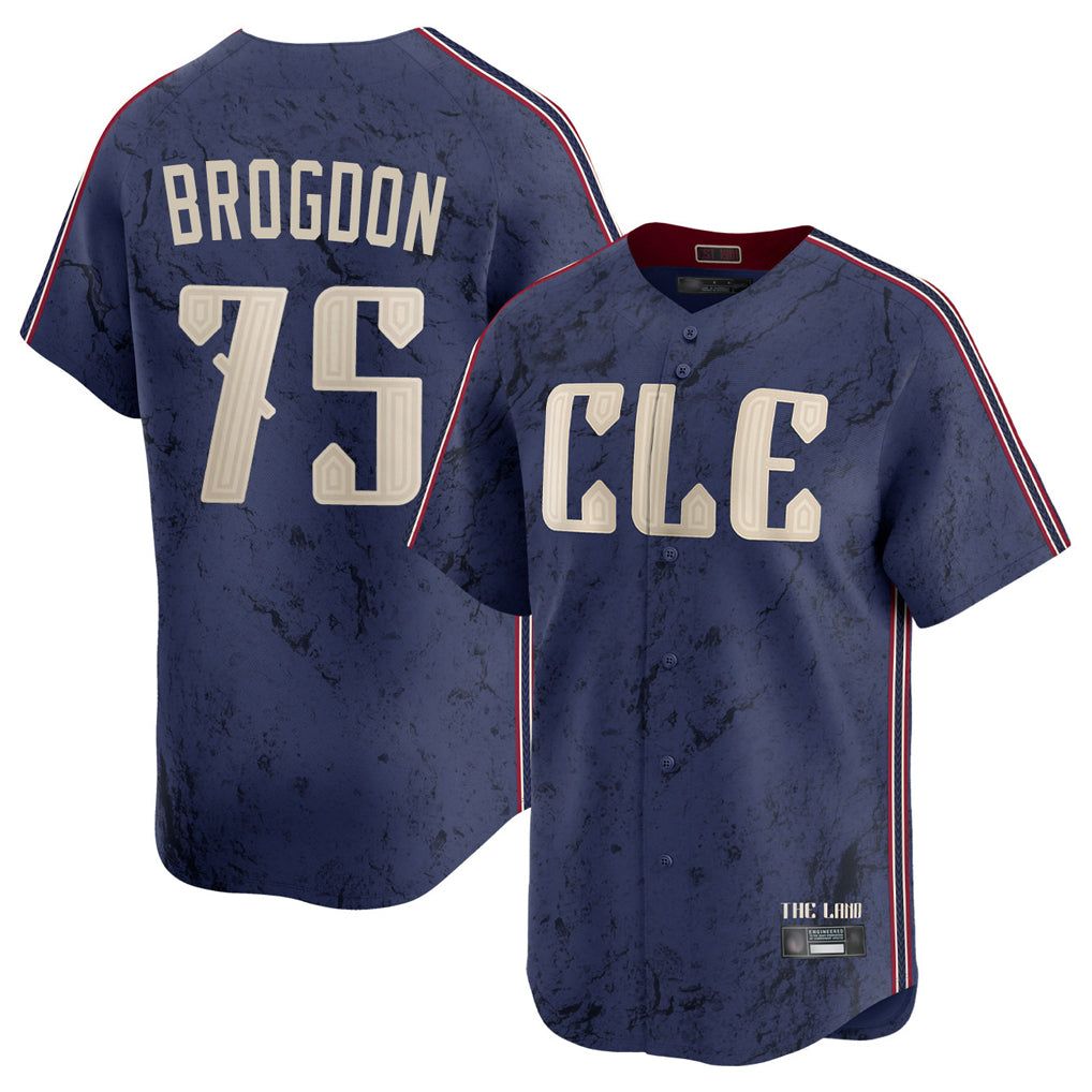 Odoa C.Guardians #75 Connor Brogdon Player Navy City Connect Limited Home Stitched Jerseys
