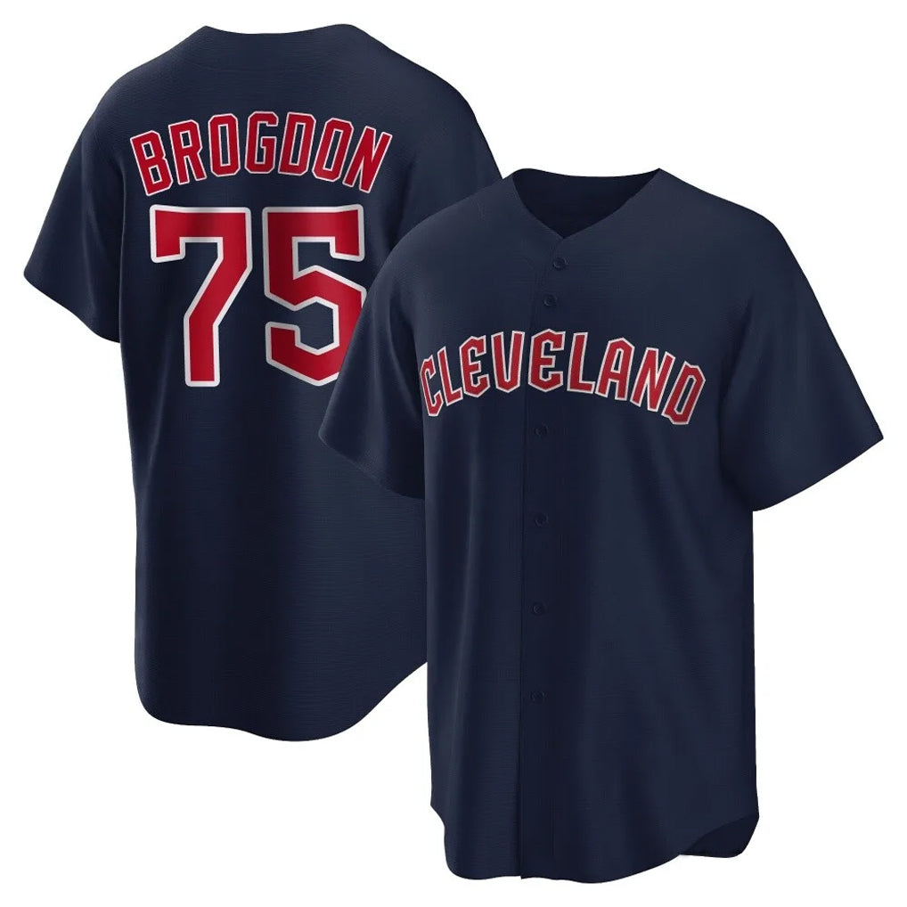 Odoa C.Guardians #75 Connor Brogdon Player Navy Game Home Stitched Jerseys