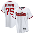 Odoa C.Guardians #75 Connor Brogdon Player White Game Home Stitched Jerseys