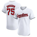 Odoa C.Guardians #75 Connor Brogdon Player White Limited Elite Home Stitched Jerseys