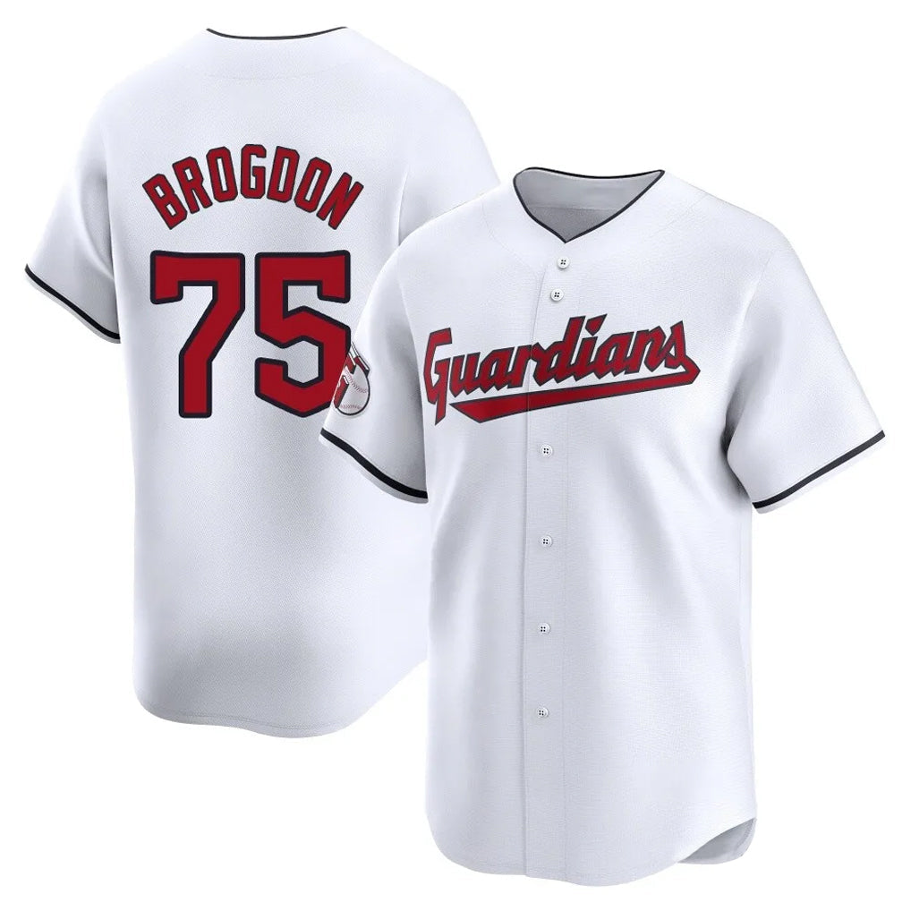 Odoa C.Guardians #75 Connor Brogdon Player White Limited Home Stitched Jerseys