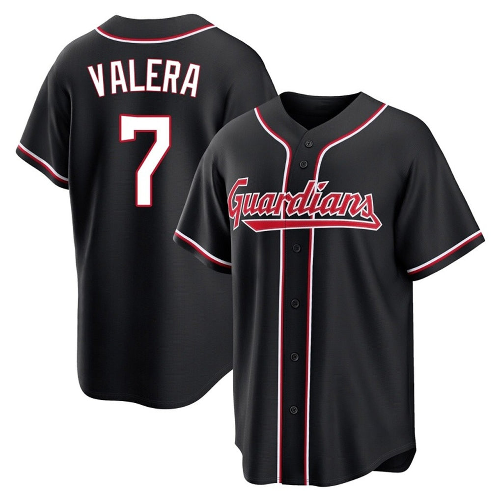 Odoa C.Guardians #7 George Valera Player Black Fashion Out Home Game Stitched Jerseys