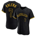 Odoa C.Guardians #7 George Valera Player Black Snake Skin City Limited Elite Home Stitched Jerseys