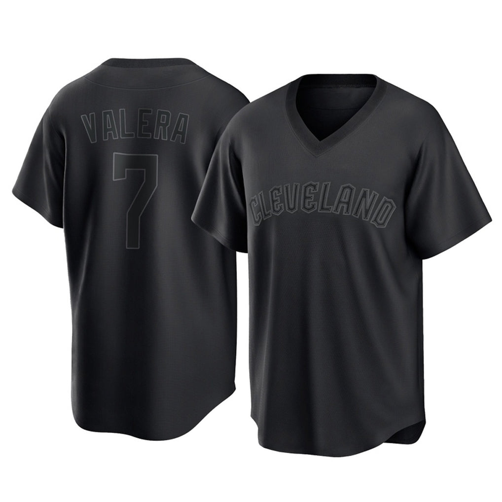 Odoa C.Guardians #7 George Valera Player Black T-shirt Home Game Stitched Jerseys