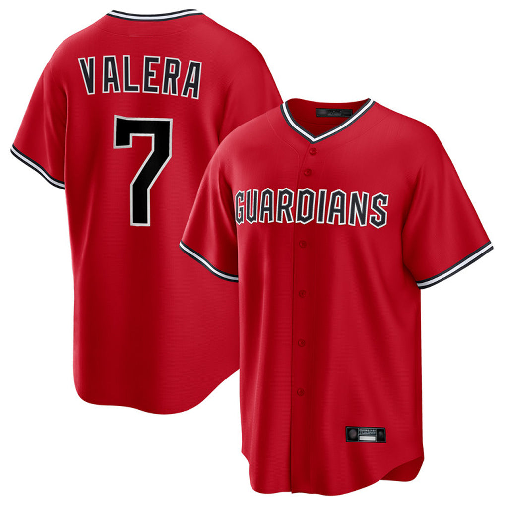 Odoa C.Guardians #7 George Valera Player Red Home Game Stitched Jerseys