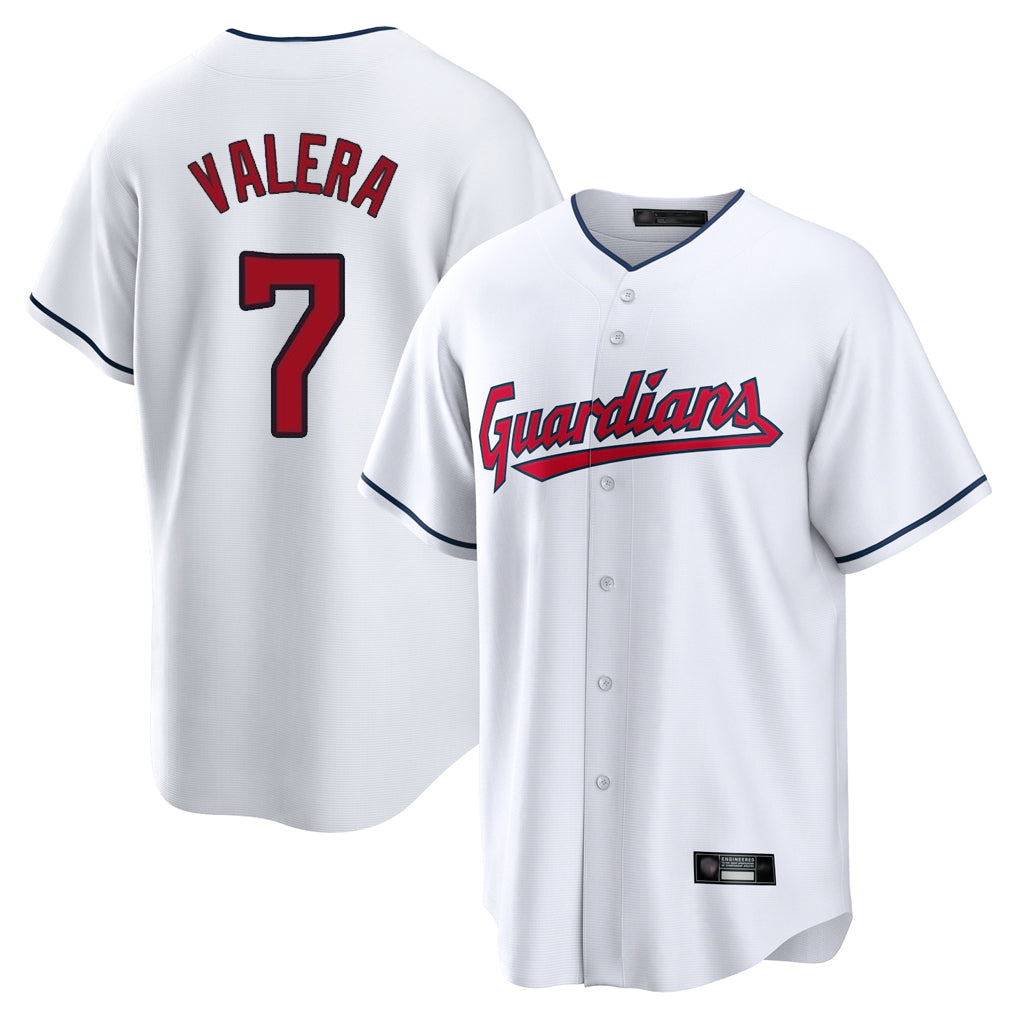 Odoa C.Guardians #7 George Valera Player White Home Game Stitched Jerseys