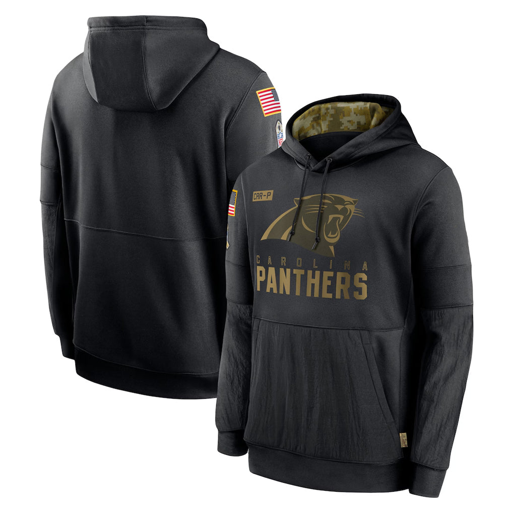 Odoa C.Panthers Black Salute to Service Pullover Hoodies Limited Game Blank Player Stitched Jerseys