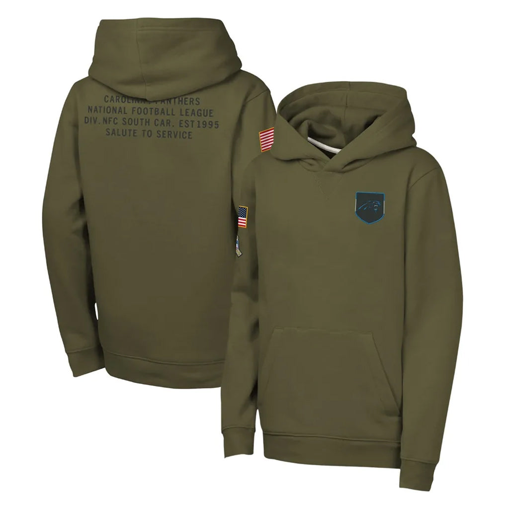 Odoa C.Panthers Olive Salute to Service Hoodies Game Blank Player Stitched Jerseys