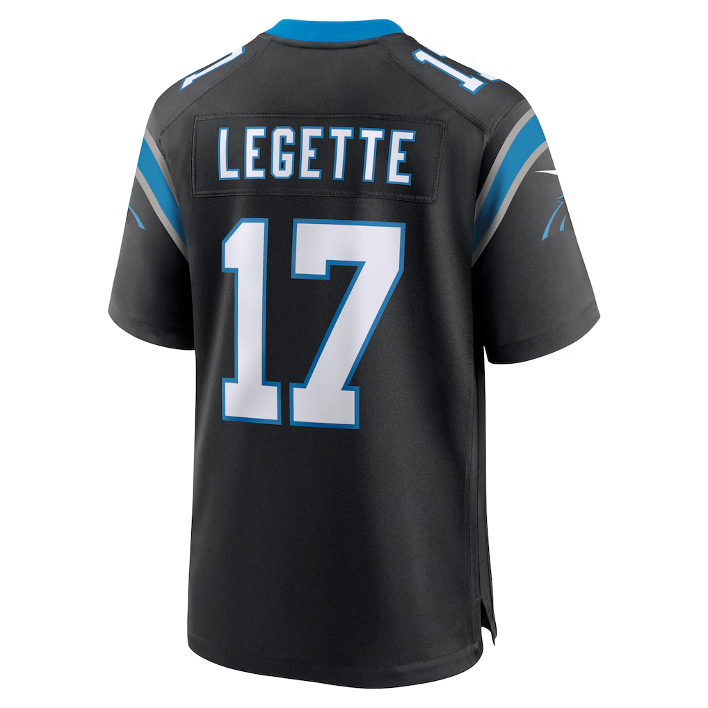 Odoa C.Panthers #17 Xavier Legette Black Team Game Player Stitched Jerseys