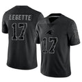 Odoa C.Panthers #17 Xavier Legette Player Black REFLECTIVE Limited Stitched Jerseys