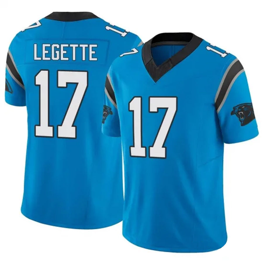 Odoa C.Panthers #17 Xavier Legette Player Blue Vapor F.U.S.E. Limited Stitched Jerseys