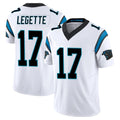 Odoa C.Panthers #17 Xavier Legette Player White Vapor F.U.S.E. Limited Home Game Stitched Jerseys