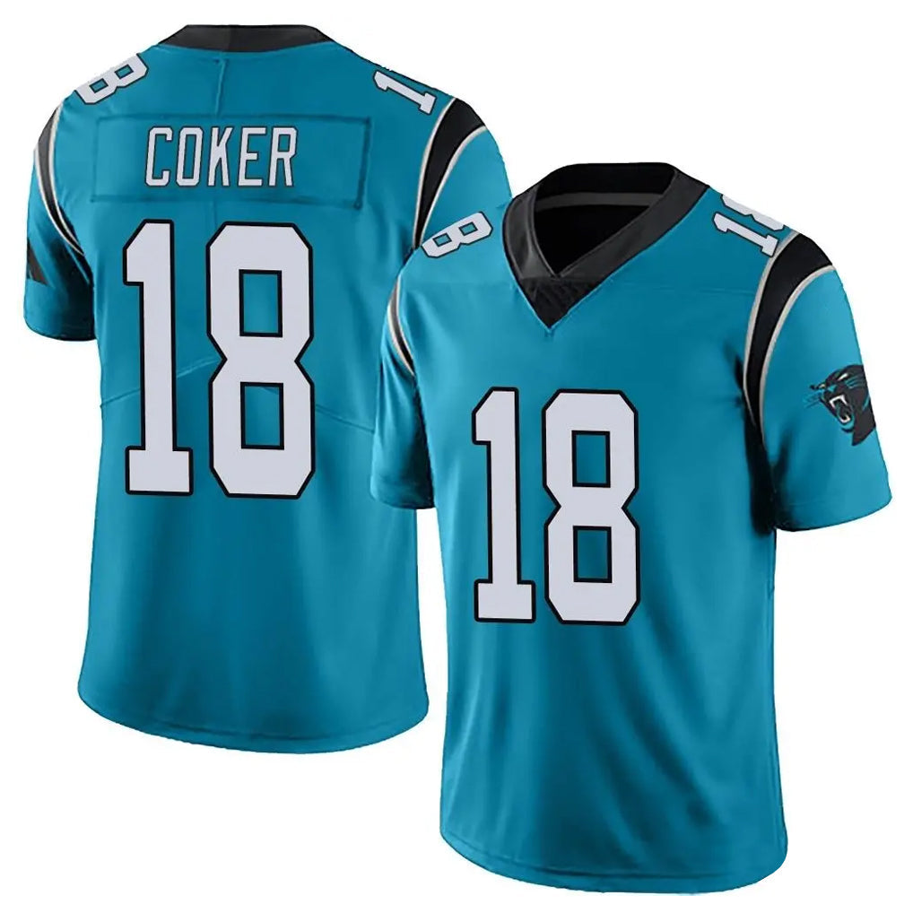 Odoa C.Panthers #18 Jalen Coker Player Blue Vapor Untouchable Limited Game Stitched Jerseys
