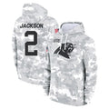 Odoa C.Panthers #2 Michael Jackson Player Arctic Camo Salute to Service Pullover Hoodies Limited Game Stitched Jerseys
