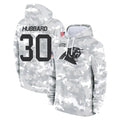 Odoa C.Panthers #30 Chuba Hubbard Player Arctic Camo Salute to Service Pullover Hoodies Limited Game Stitched Jerseys