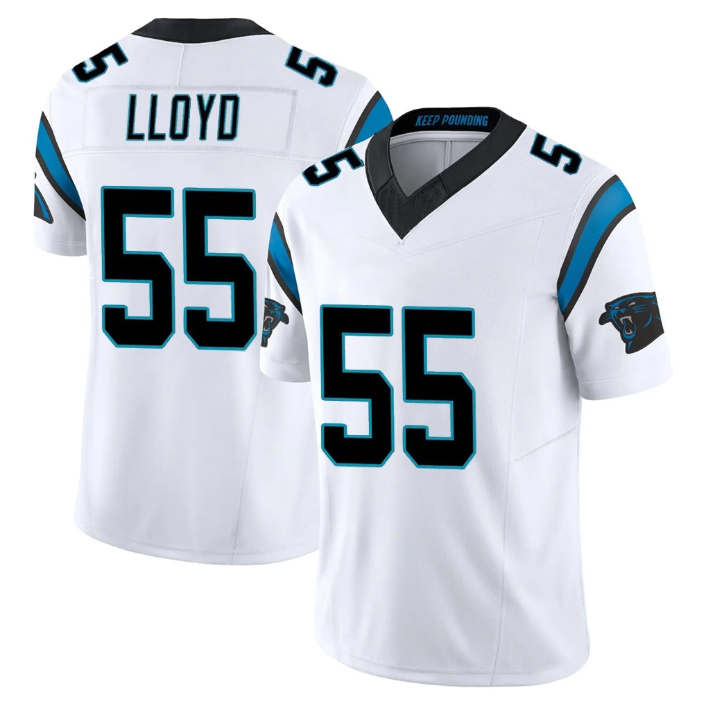 Odoa C.Panthers #55 Devin Lloyd Player White Vapor F.U.S.E. Limited Home Game Stitched Jerseys
