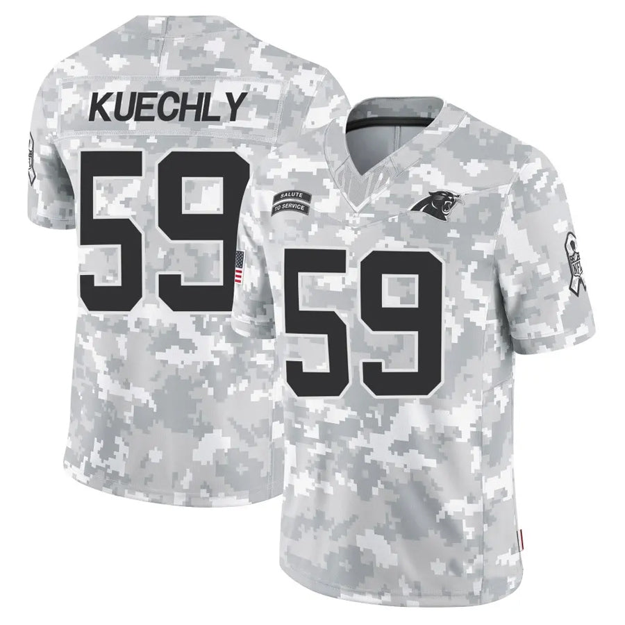 Odoa C.Panthers #59 Luke Kuechly Player Arctic Camo Salute to Service Limited Stitched Jerseys