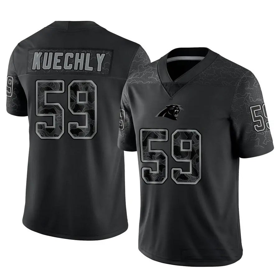 Odoa C.Panthers #59 Luke Kuechly Player Black REFLECTIVE Limited Stitched Jerseys