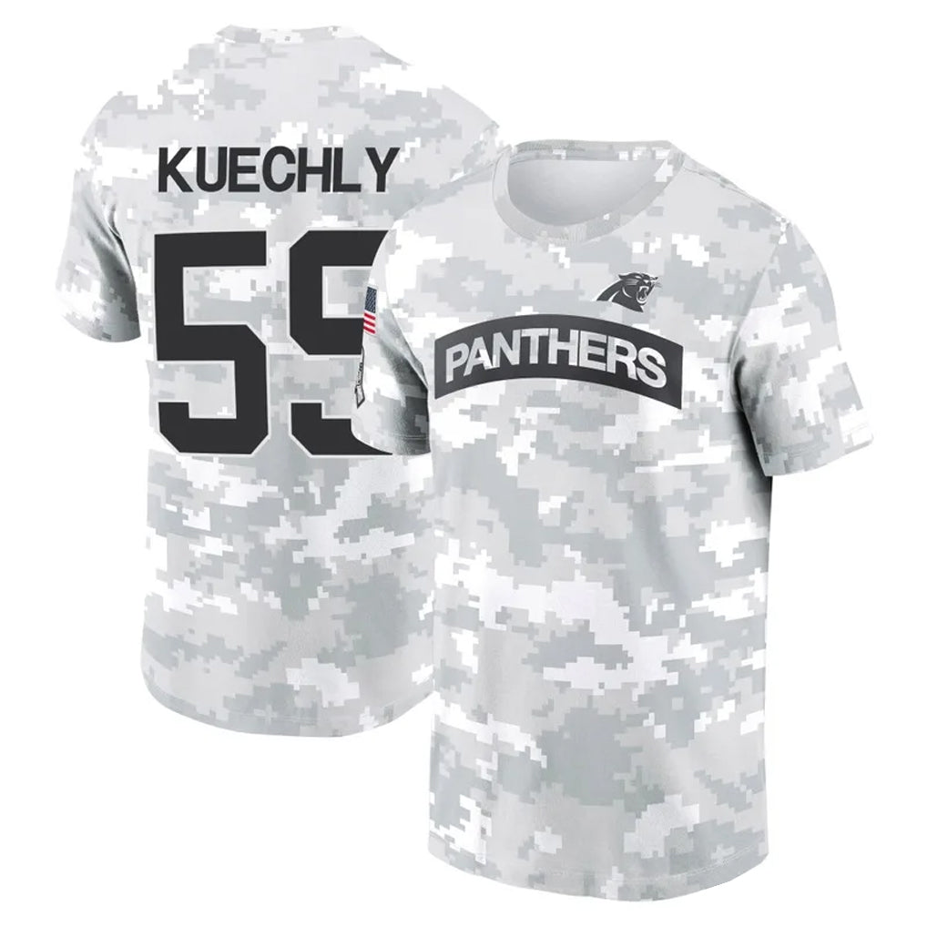 Odoa C.Panthers #59 Luke Kuechly Player Salute to Service Hoodies & T-Shirts Stitched Jerseys