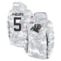 Odoa C.Panthers #5 Jaelan Phillips Player Arctic Camo Salute to Service Pullover Hoodies Limited Game Stitched Jerseys