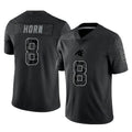 Odoa C.Panthers #8 Jaycee Horn Player Black Limited Reflective Game Stitched Jerseys