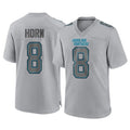 Odoa C.Panthers #8 Jaycee Horn Player Gray Atmosphere Fashion Game Stitched Jerseys
