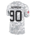 Odoa C.Panthers #90 Julius Peppers Player Arctic Camo Salute to Service Limited Game Stitched Jerseys