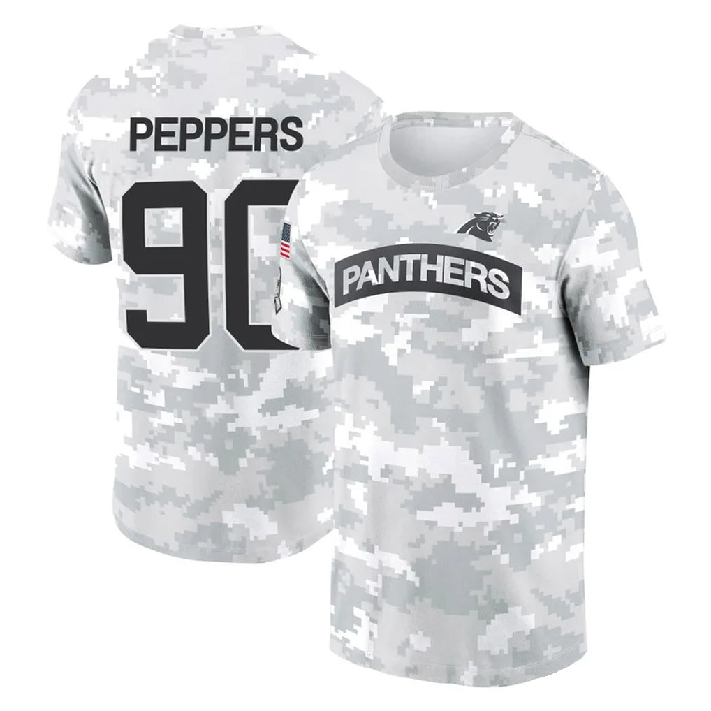 Odoa C.Panthers #90 Julius Peppers Player Arctic Camo Salute to Service T-Shirt Hoodies Stitched Jerseys