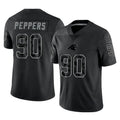 Odoa C.Panthers #90 Julius Peppers Player Black Limited Reflective Game Stitched Jerseys